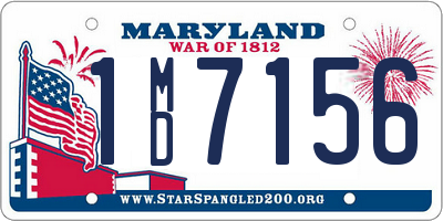 MD license plate 1MD7156