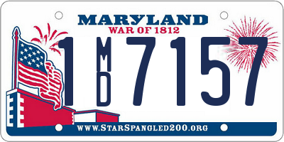 MD license plate 1MD7157