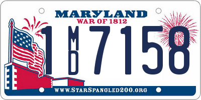 MD license plate 1MD7158