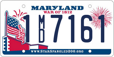 MD license plate 1MD7161