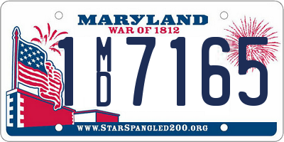 MD license plate 1MD7165