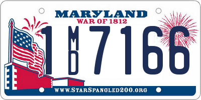 MD license plate 1MD7166