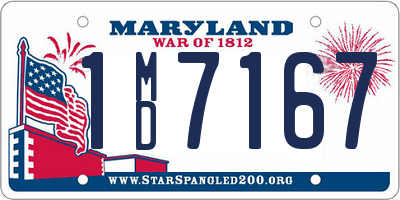 MD license plate 1MD7167