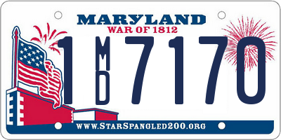 MD license plate 1MD7170