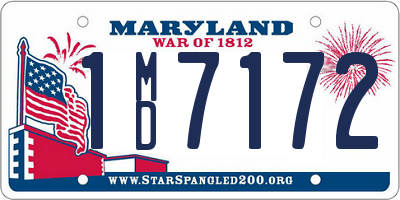 MD license plate 1MD7172