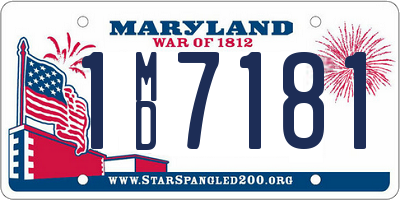 MD license plate 1MD7181