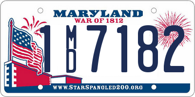 MD license plate 1MD7182