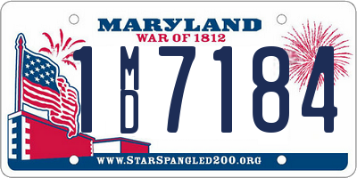 MD license plate 1MD7184