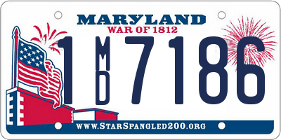 MD license plate 1MD7186