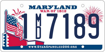 MD license plate 1MD7189