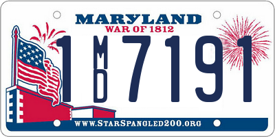 MD license plate 1MD7191