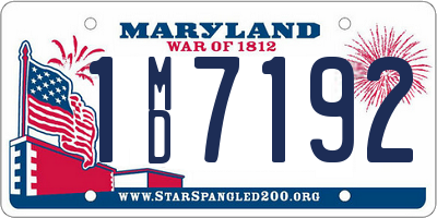 MD license plate 1MD7192