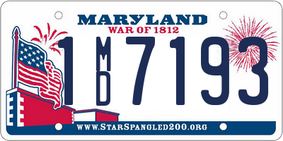 MD license plate 1MD7193