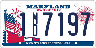 MD license plate 1MD7197