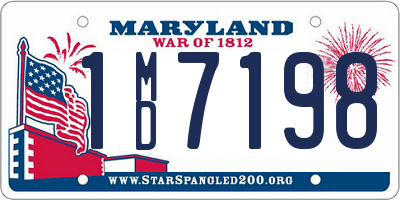 MD license plate 1MD7198