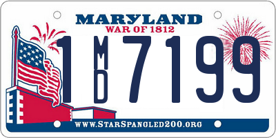 MD license plate 1MD7199