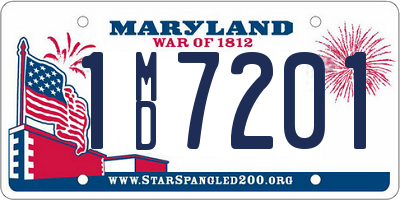 MD license plate 1MD7201