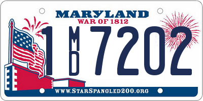 MD license plate 1MD7202