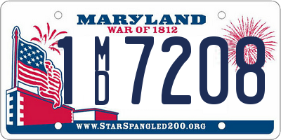 MD license plate 1MD7208