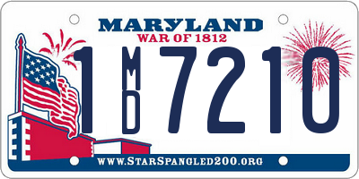 MD license plate 1MD7210