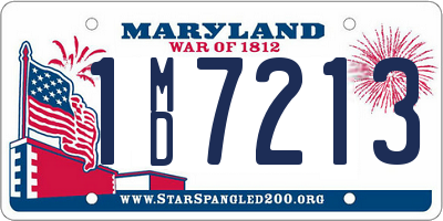 MD license plate 1MD7213