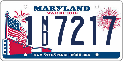 MD license plate 1MD7217