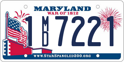 MD license plate 1MD7221