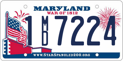 MD license plate 1MD7224