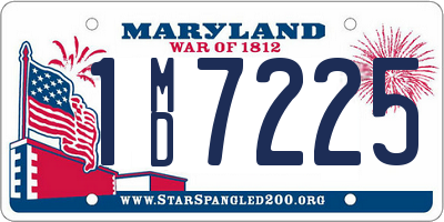 MD license plate 1MD7225