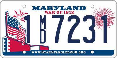 MD license plate 1MD7231