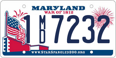 MD license plate 1MD7232