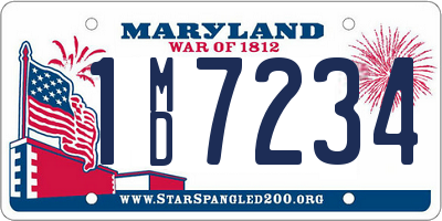 MD license plate 1MD7234