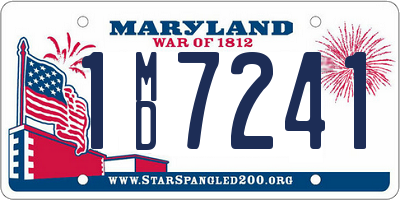 MD license plate 1MD7241