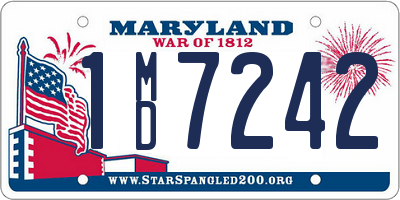 MD license plate 1MD7242