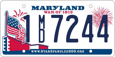 MD license plate 1MD7244