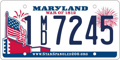 MD license plate 1MD7245