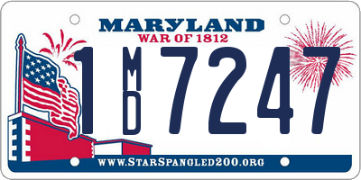 MD license plate 1MD7247