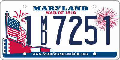 MD license plate 1MD7251