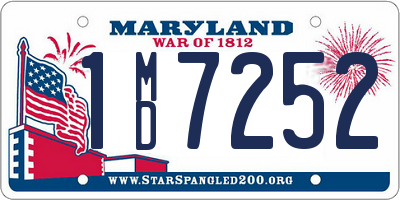 MD license plate 1MD7252