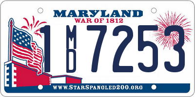 MD license plate 1MD7253