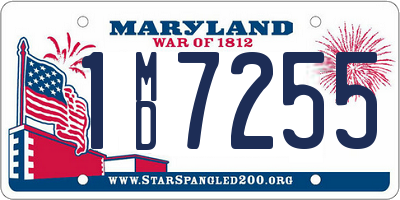 MD license plate 1MD7255