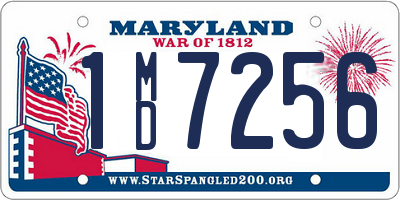 MD license plate 1MD7256