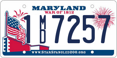 MD license plate 1MD7257