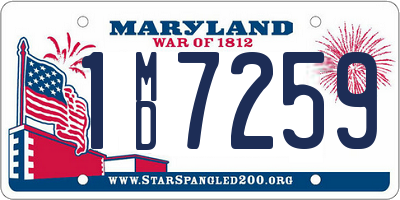 MD license plate 1MD7259