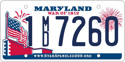 MD license plate 1MD7260