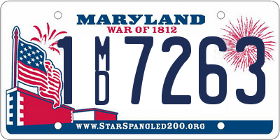 MD license plate 1MD7263