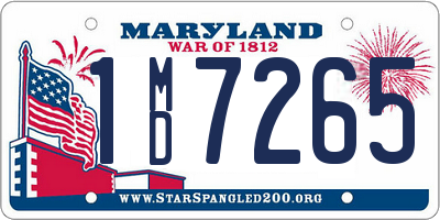 MD license plate 1MD7265