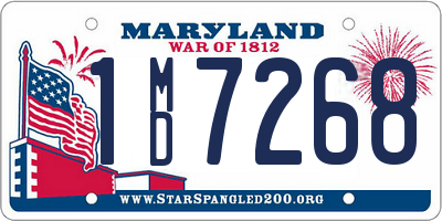 MD license plate 1MD7268