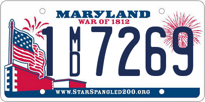 MD license plate 1MD7269