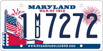 MD license plate 1MD7272